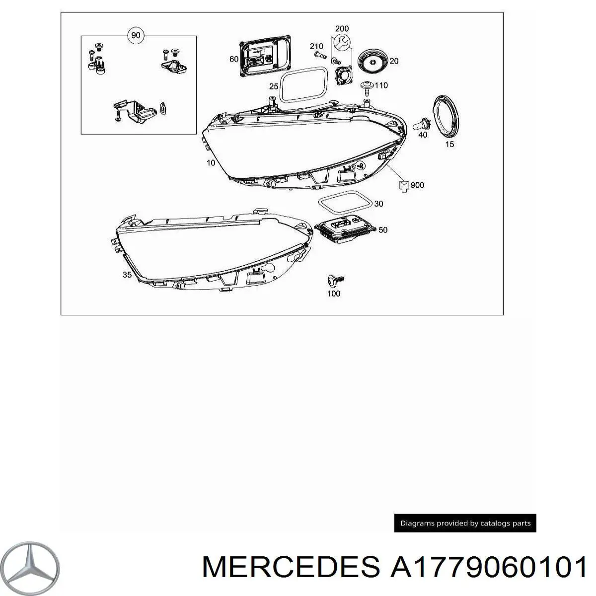 A1779060101 Mercedes faro izquierdo