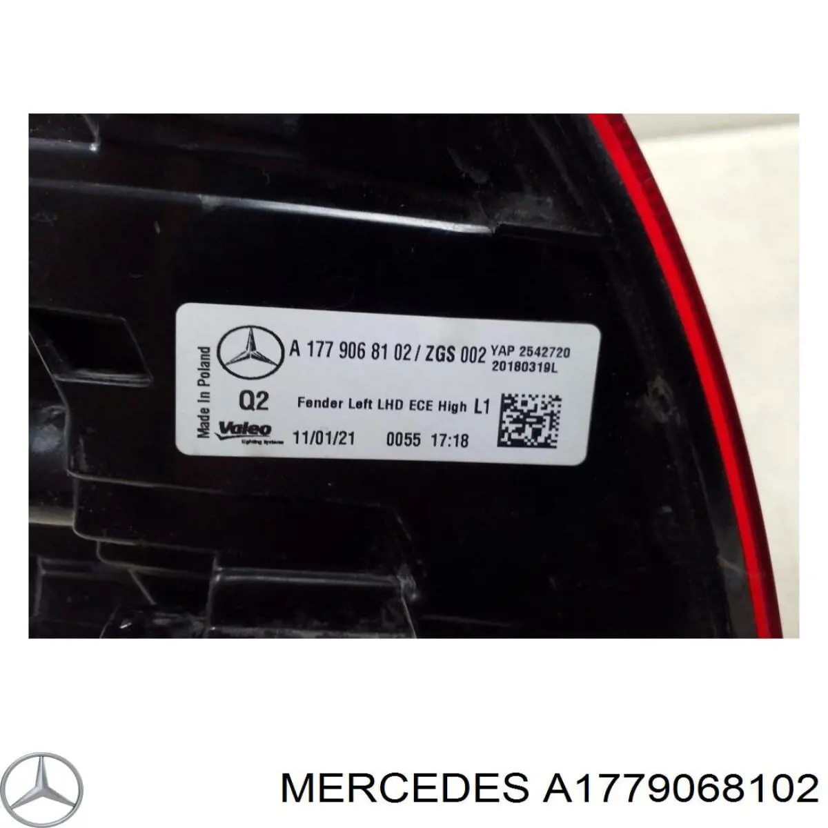Piloto trasero exterior izquierdo Mercedes A1779068102 precio, desde 190,58 EUR