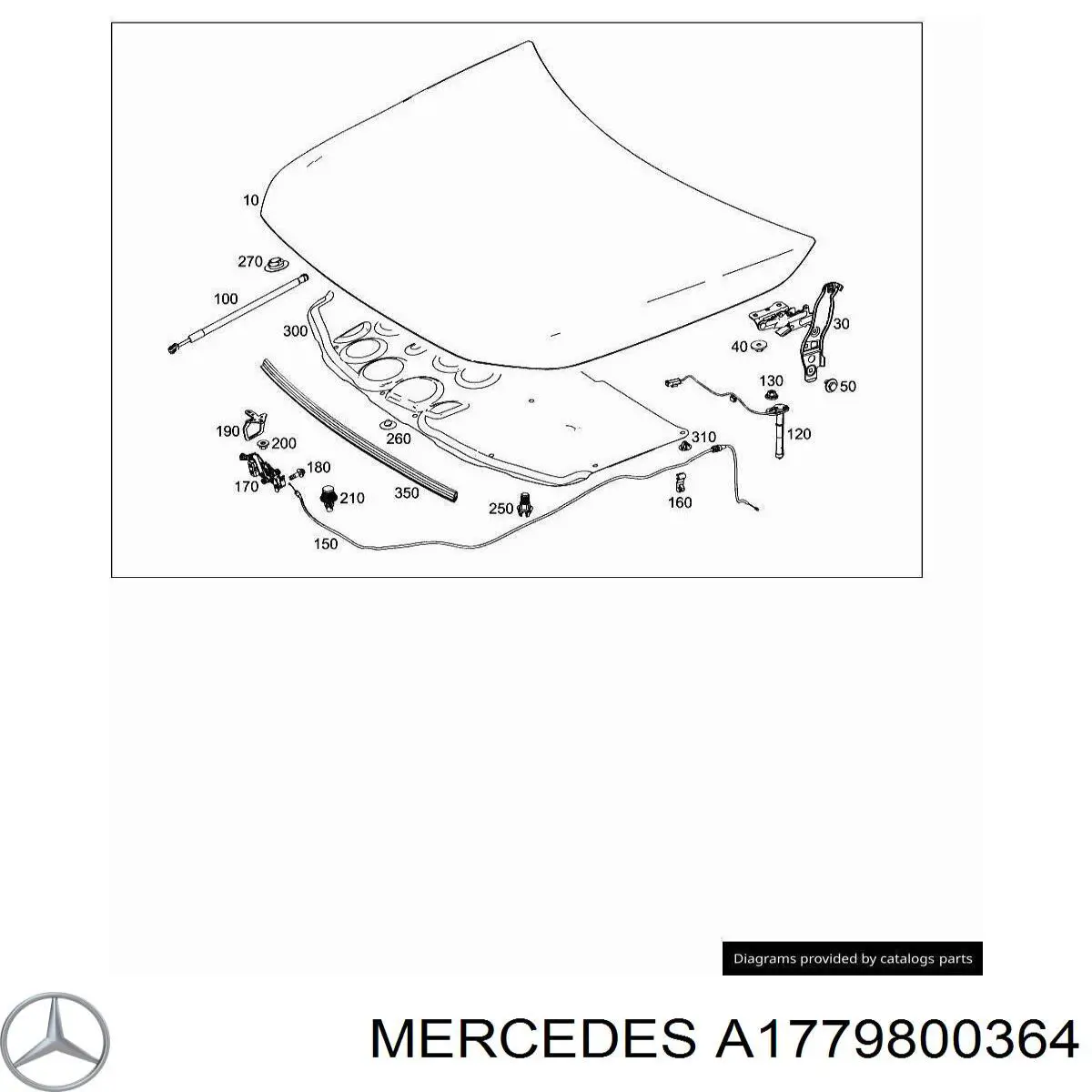 Muelle de capó para Mercedes A (W177)