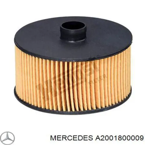 A2001800009 Mercedes filtro de aceite