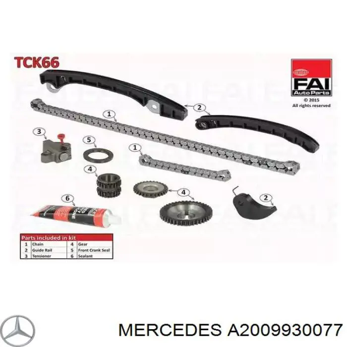 Cadena de distribución superior, kit Mercedes A2009930077 precio, desde 115,36 EUR