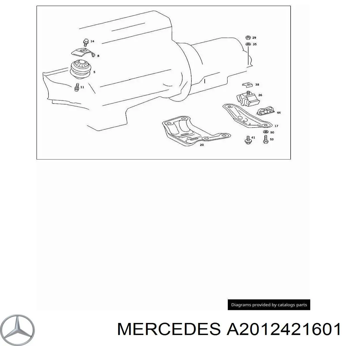 Soporte de la caja de cambios Mercedes A2012421601 precio, desde 56,58 EUR