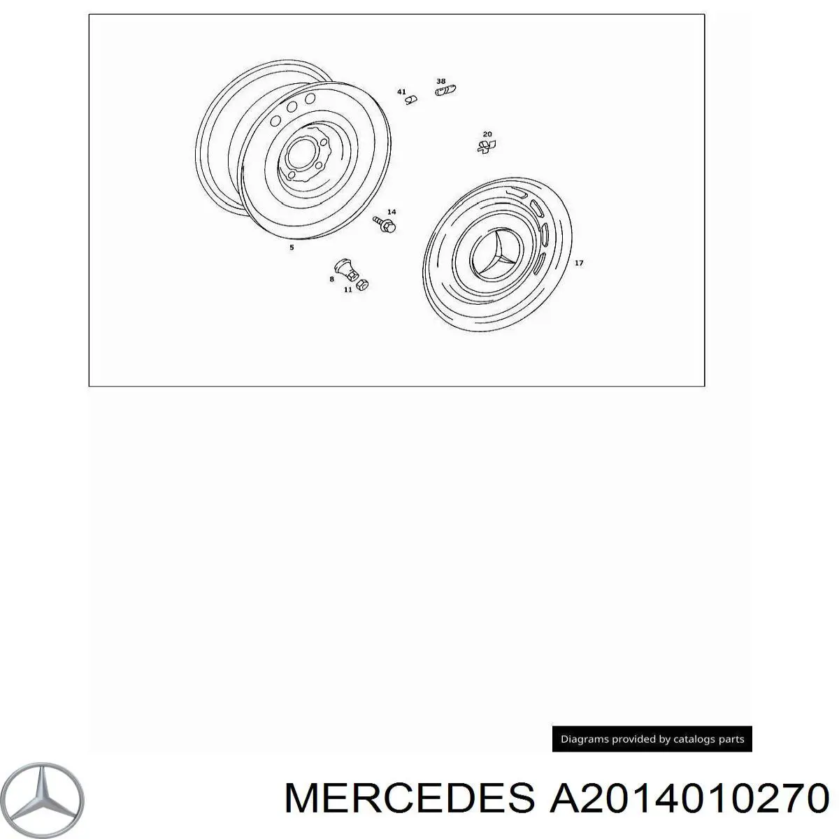Tornillos para ruedas Mercedes A2014010270 precio, desde 2,93 EUR