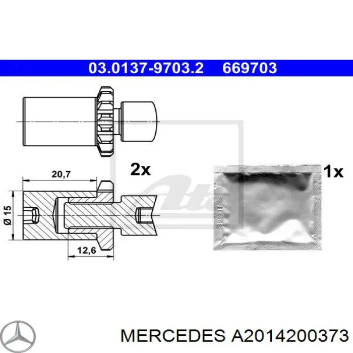 Regulador de freno de tambor trasero Mercedes A2014200373 precio, desde 9,71 EUR