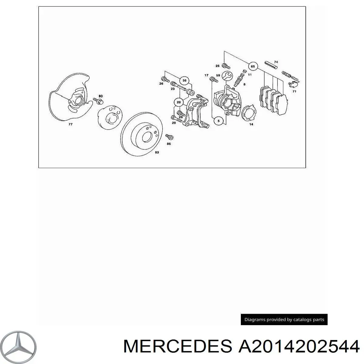 Protector de disco de freno delantero derecho Mercedes A2014202544 precio, desde 149,11 EUR