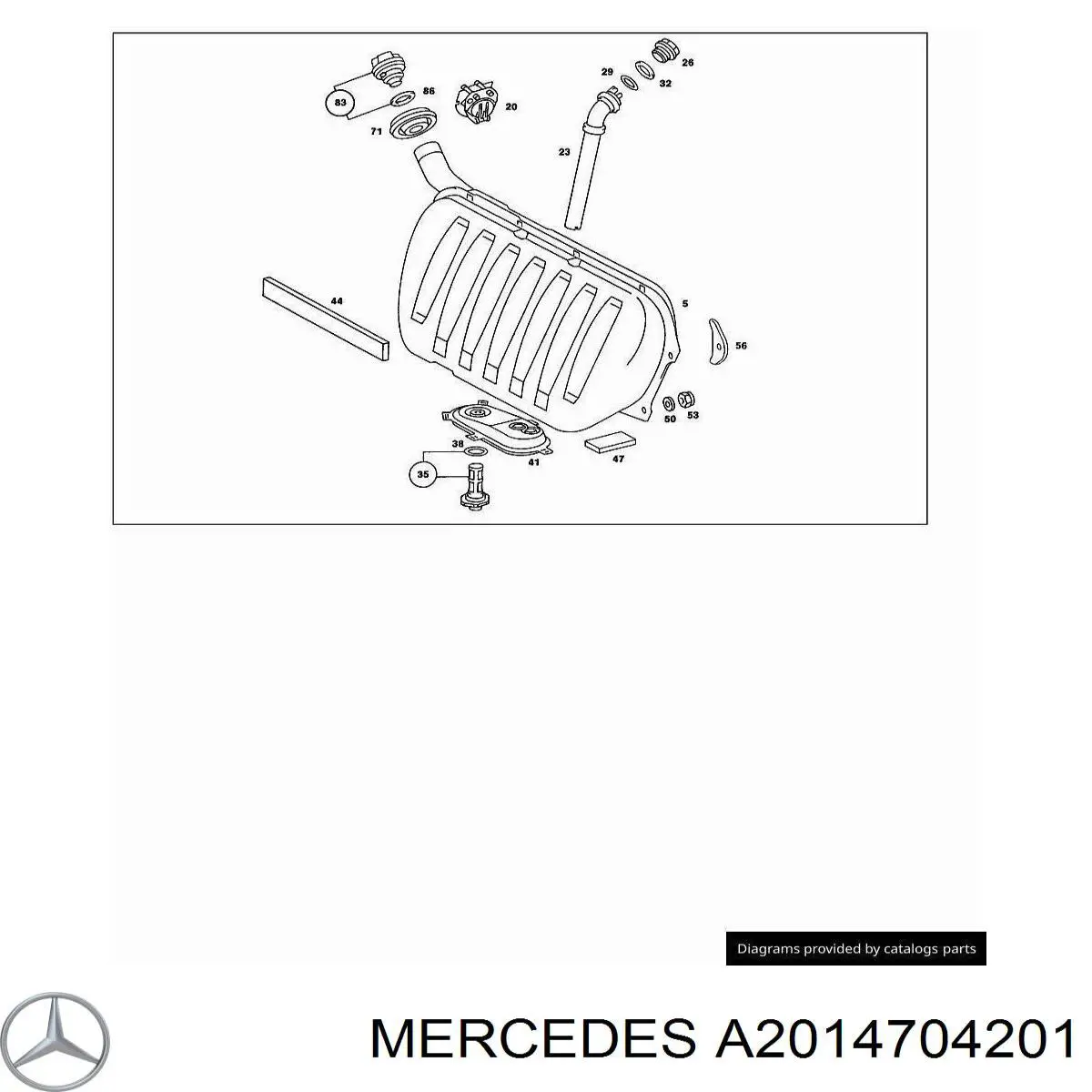 A2014704201 Mercedes Tanque de combustible