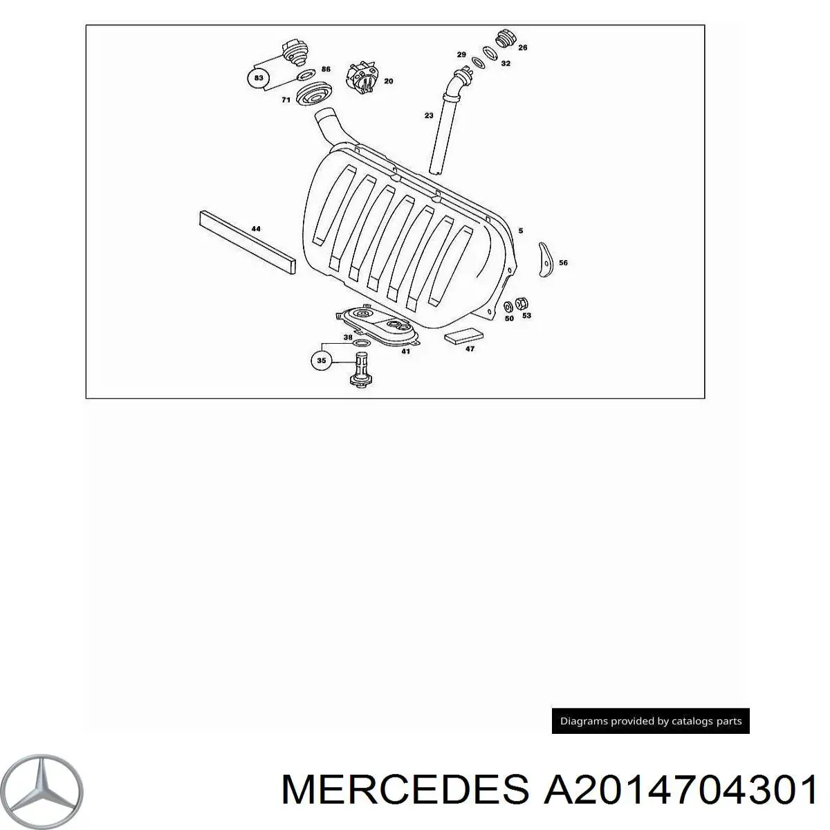 A2014704301 Mercedes Tanque de combustible