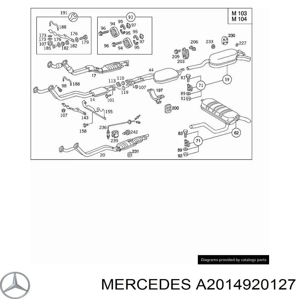  Mercedes A2014920127 precio, desde 1,33 EUR
