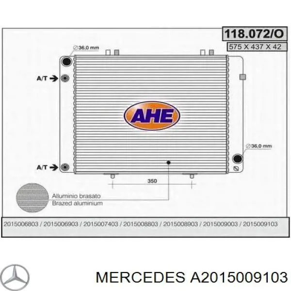 2015006803 Mercedes radiador
