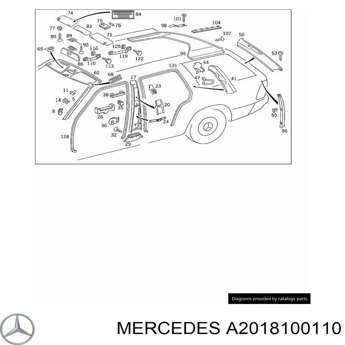 Parasol interior Mercedes A2018100110 precio, desde  