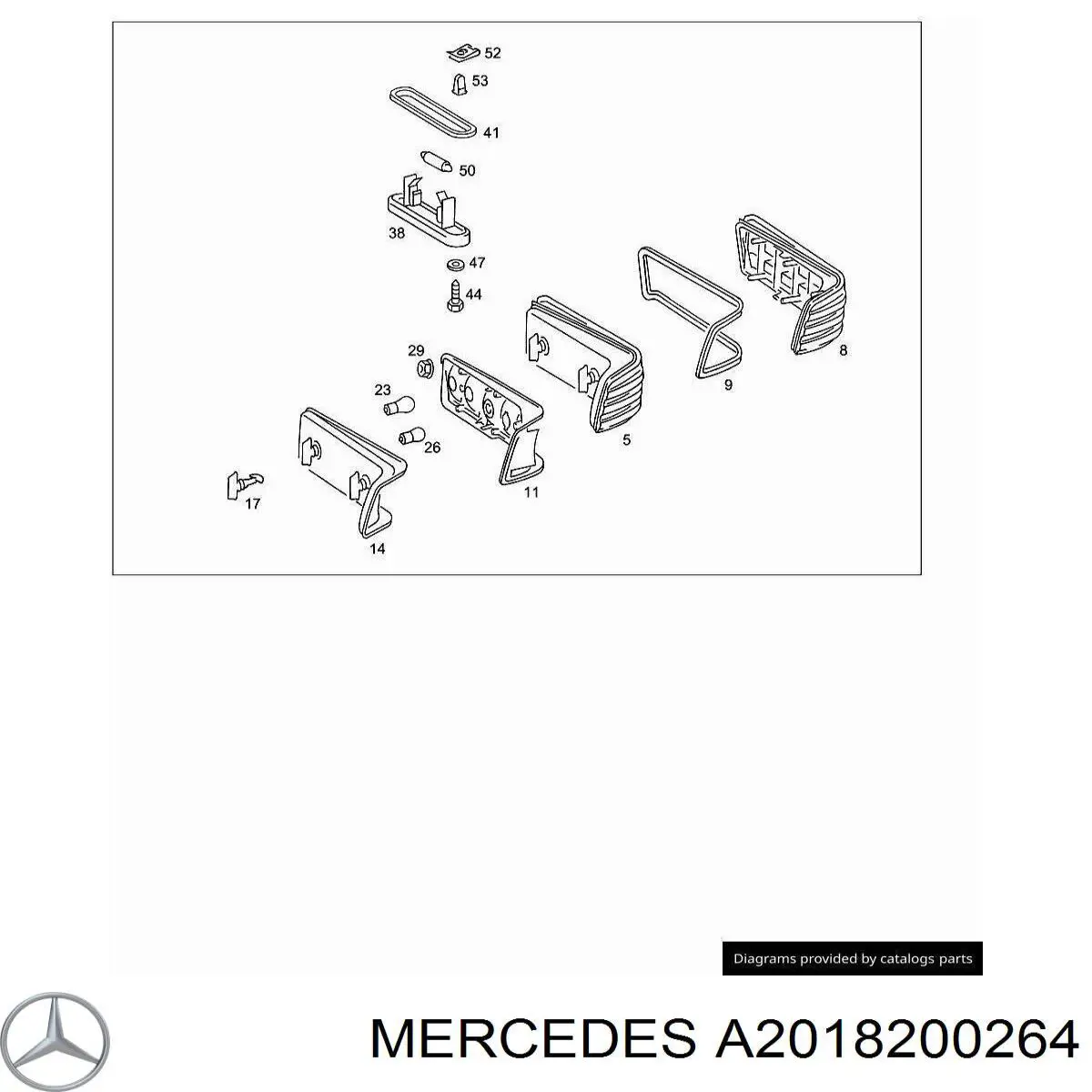 A2018201664 Mercedes piloto posterior derecho