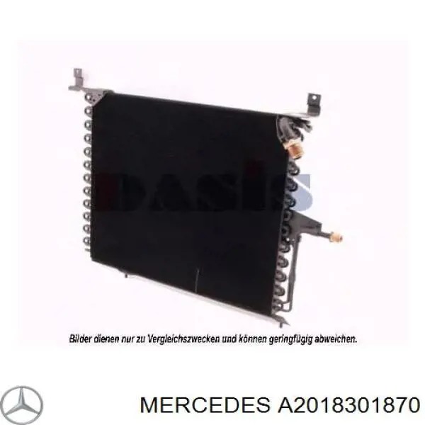 A2018301870 Mercedes Radiador de aire acondicionado