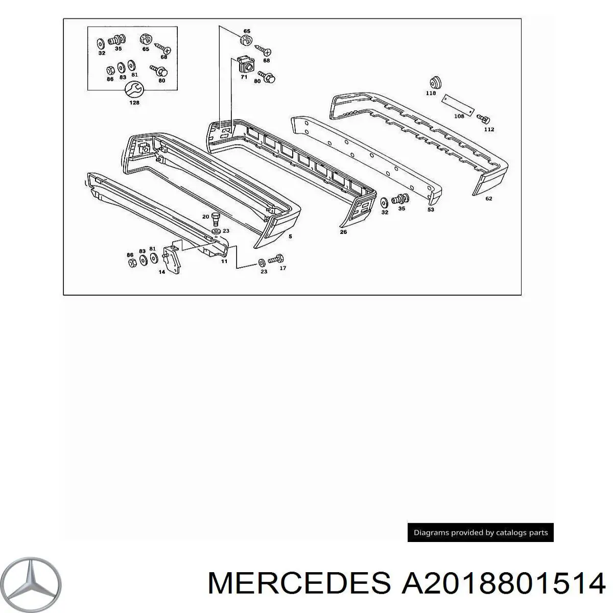 Soporte del refuerzo del parachoques trasero Mercedes A2018801514 precio, desde  