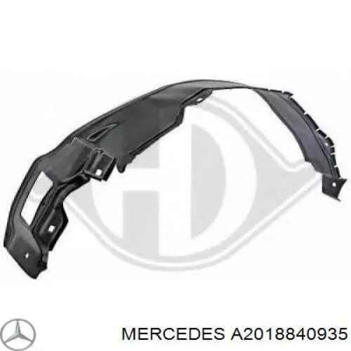 Comprar A2018840135 Mercedes Guardalodos interior izquierdo, guardafango delantero