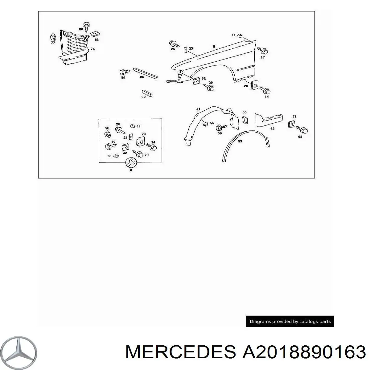 Pestaña del faro izquierdo Mercedes A2018890163 precio, desde  
