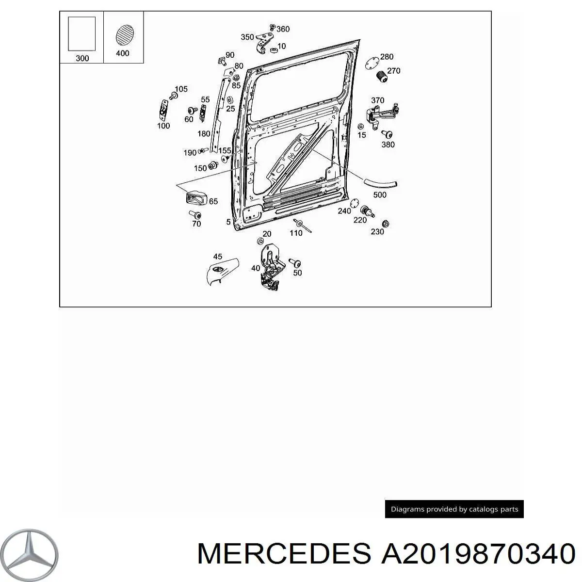 Tope del capó Mercedes 2019870340 precio, desde 2,68 EUR
