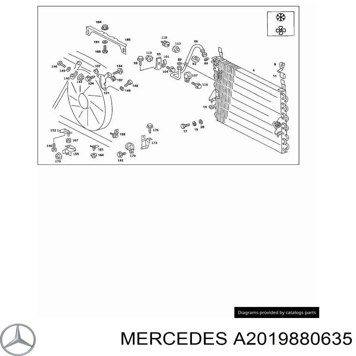  Mercedes A2019880635 precio, desde 11,07 EUR