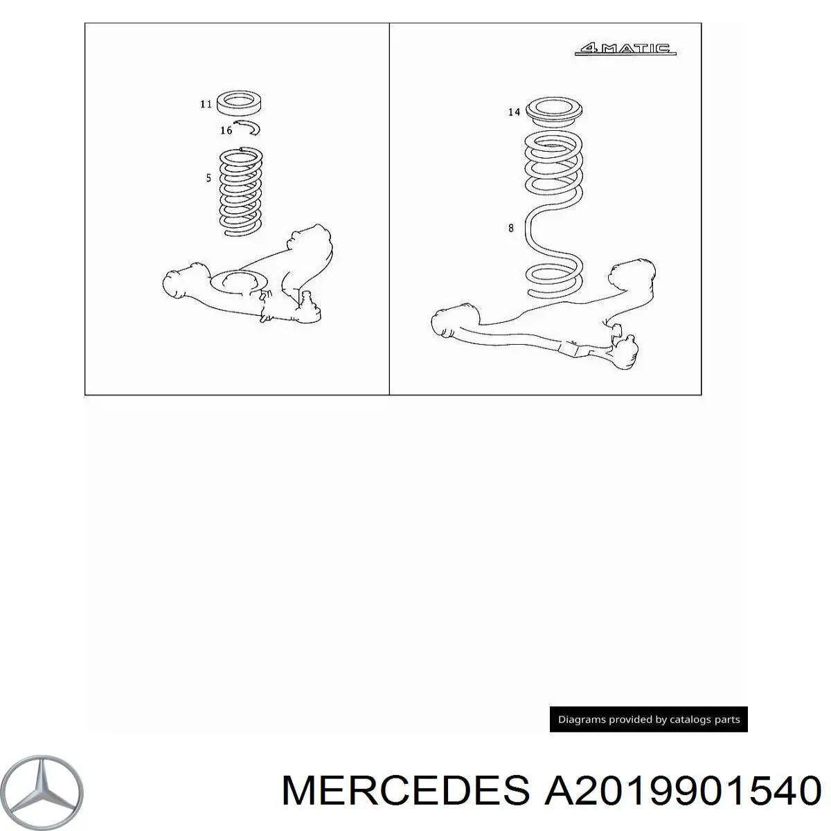  Mercedes A2019901540 precio, desde 2,72 EUR