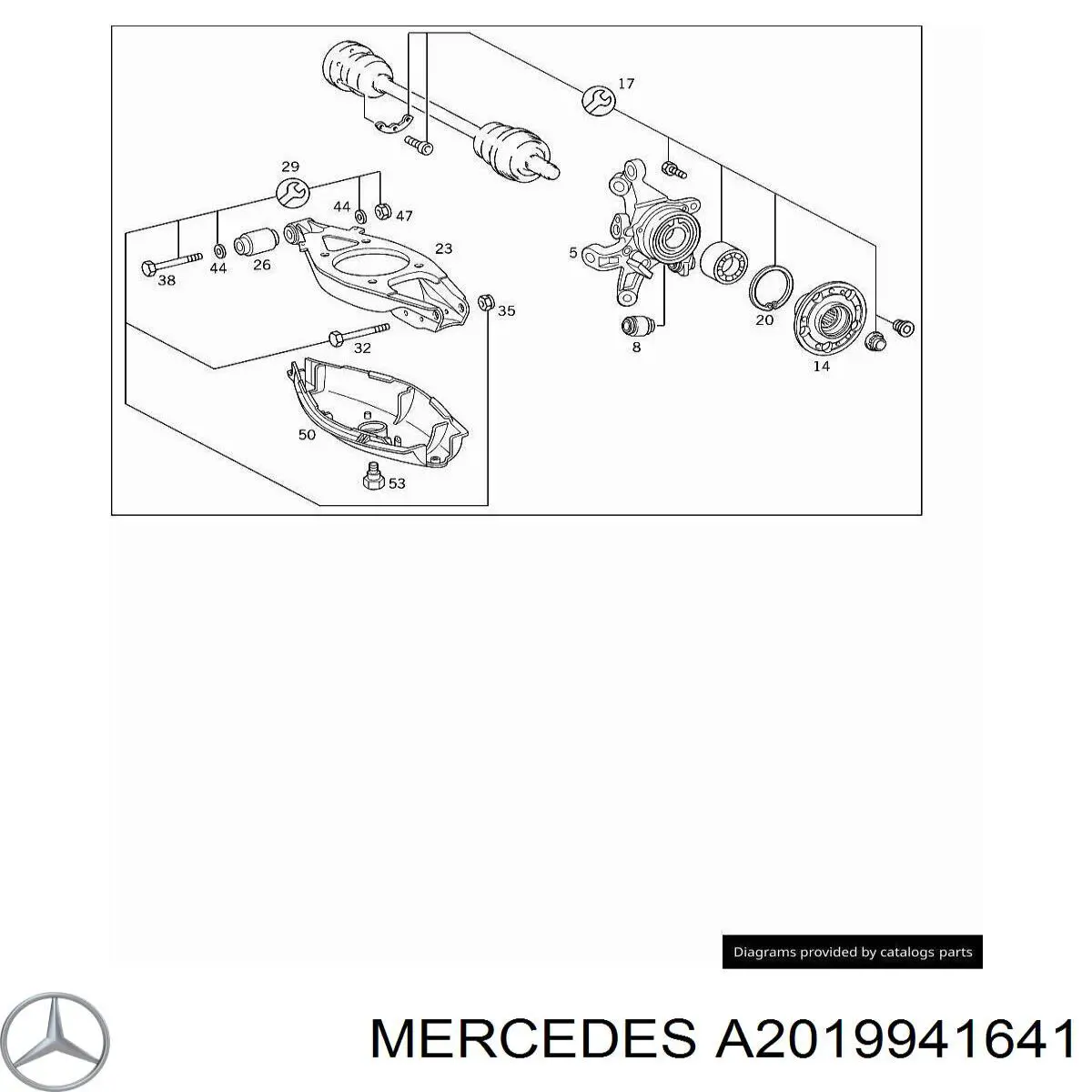 A2019941641 Mercedes anillo de retención de cojinete de rueda