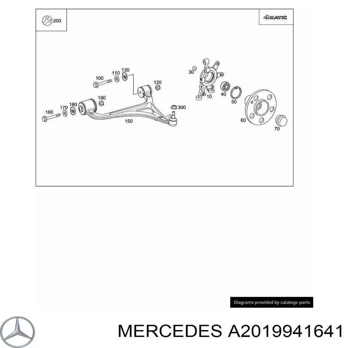 Comprar A2019941641 Mercedes Anillo de retención del cojinete de la rueda delantera