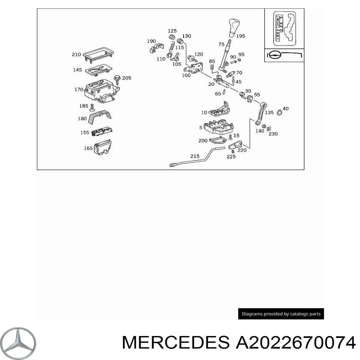  Mercedes A2022670074 precio, desde 13,87 EUR