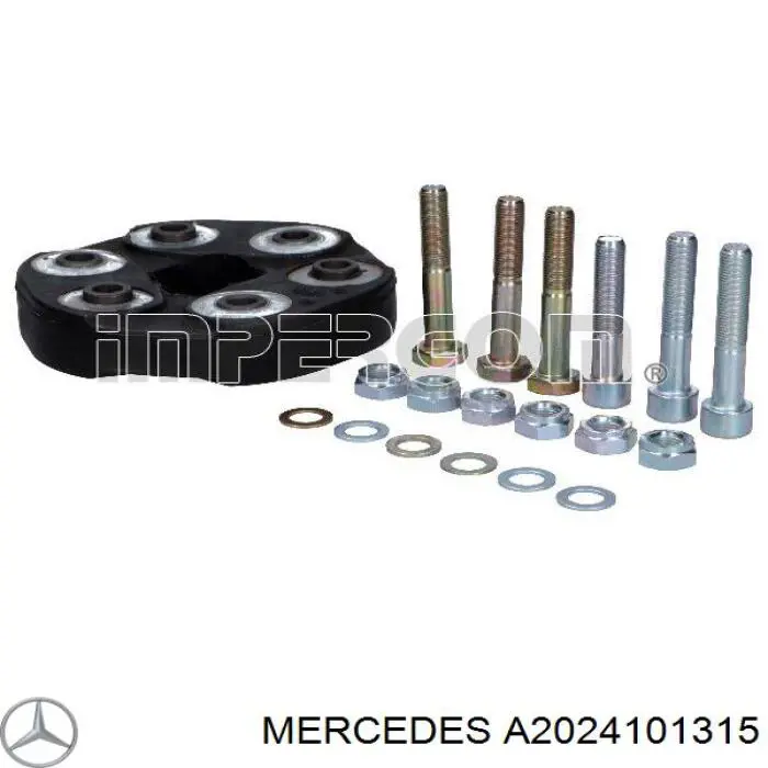 Comprar A2024101315 Mercedes Acoplamiento elástico del cardán delantero/trasero