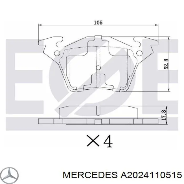 Acoplamiento elástico del cardán Mercedes A2024110515 precio, desde 77,70 EUR