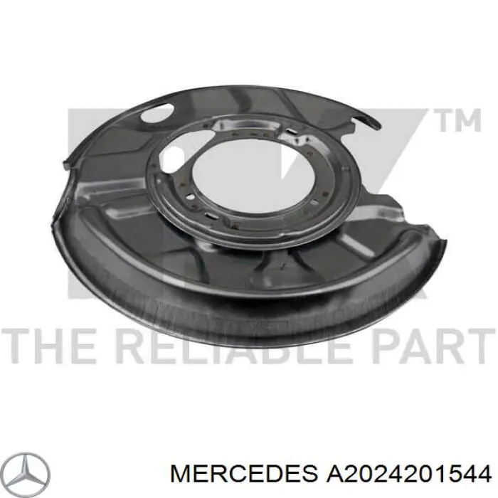 Comprar A2024201544 Mercedes Protector de disco de freno trasero derecho