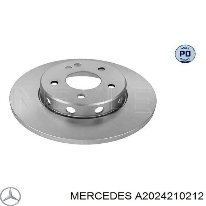 Disco de freno delantero Mercedes A2024210212