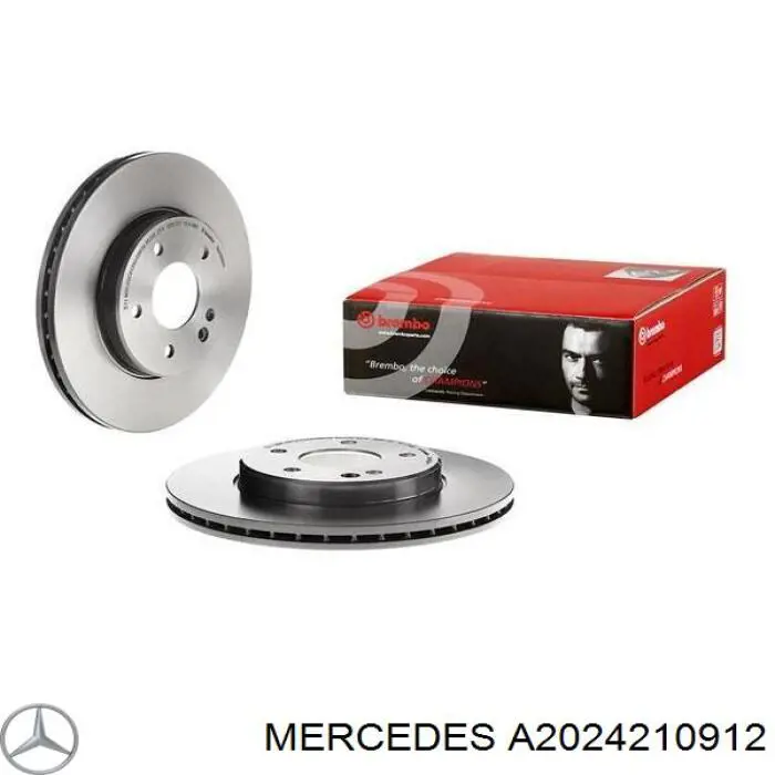 A2024210912 Mercedes disco de freno delantero
