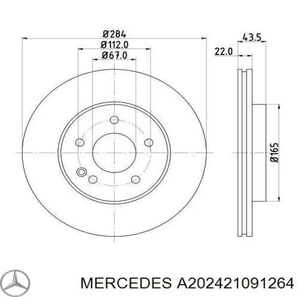 A202421091264 Mercedes disco de freno delantero