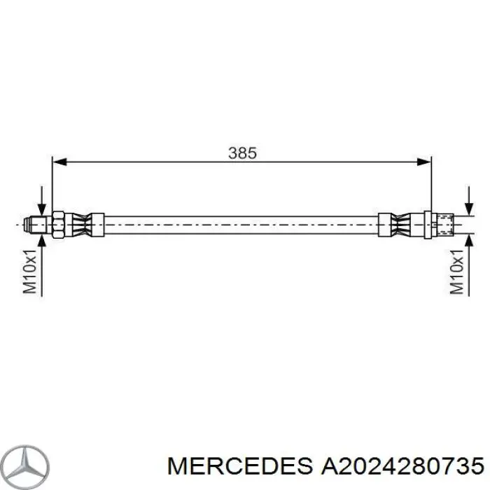A2024280735 Mercedes latiguillo de freno delantero
