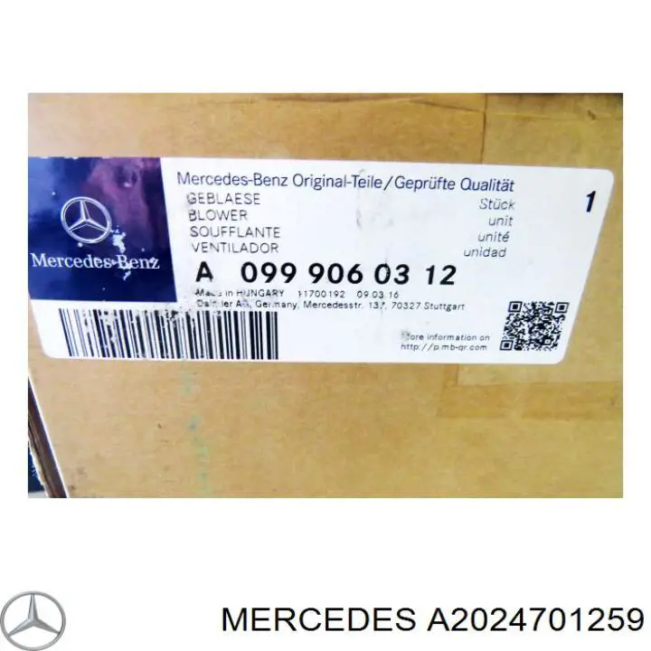 Filtro de carbón activado Mercedes A2024701259 precio, desde  EUR