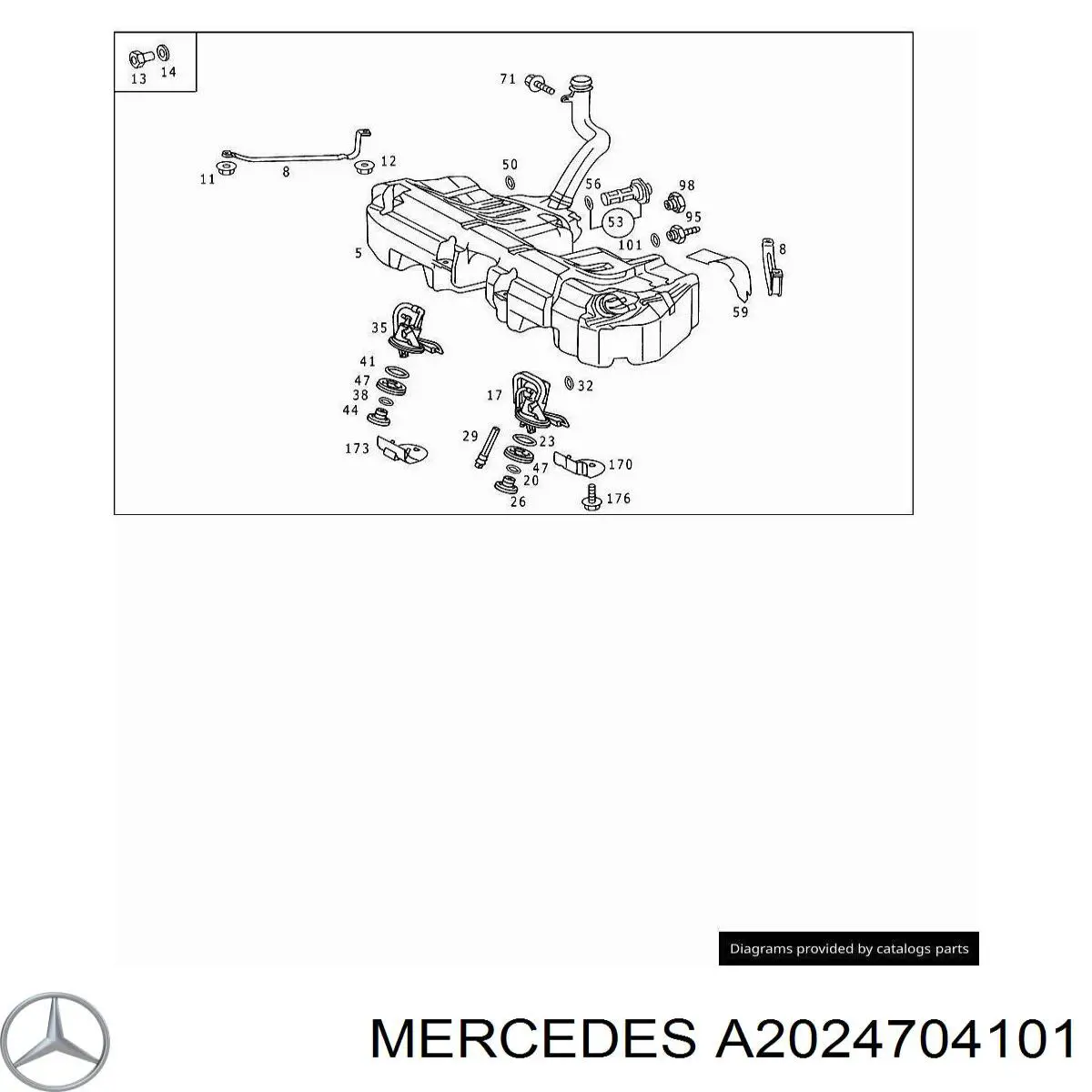 A2024704101 Mercedes Tanque de combustible