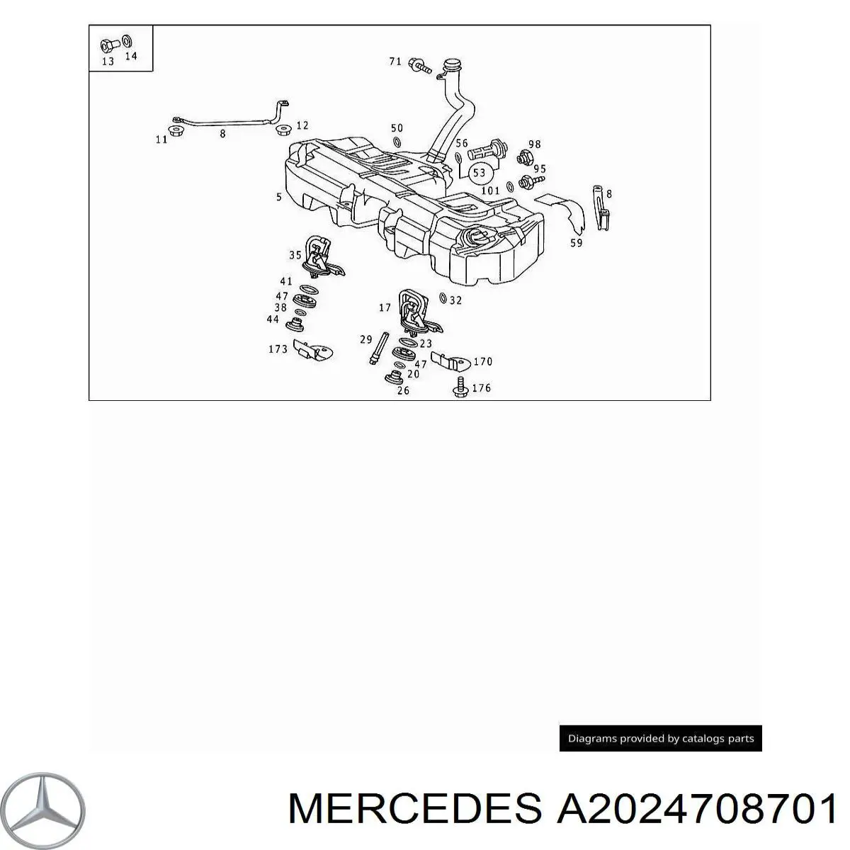 A2024708701 Mercedes Tanque de combustible