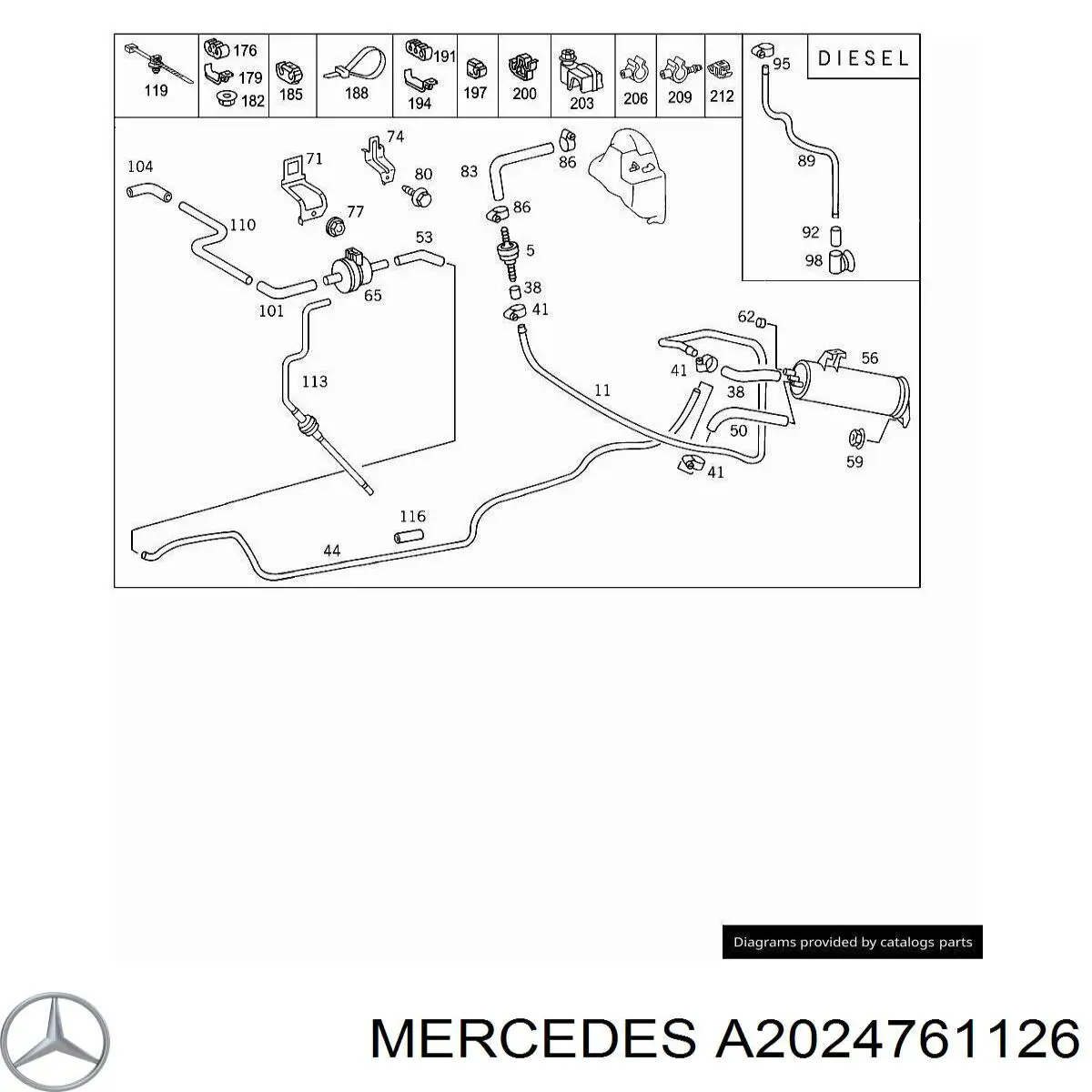  Mercedes A2024761126 precio, desde 15,17 EUR