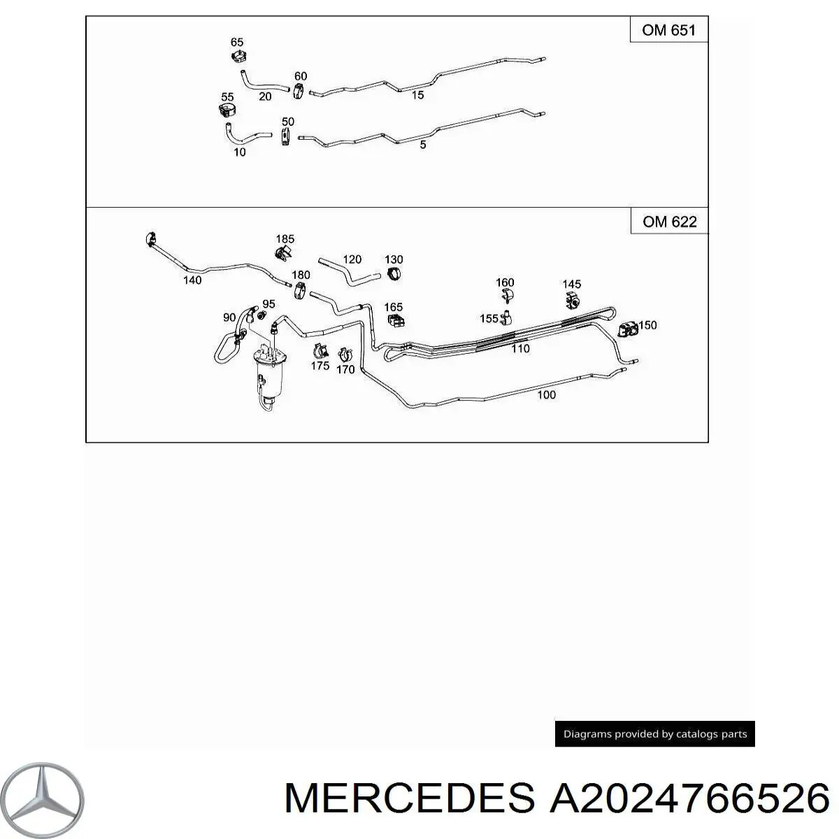  Mercedes A2024766526 precio, desde 106,44 EUR