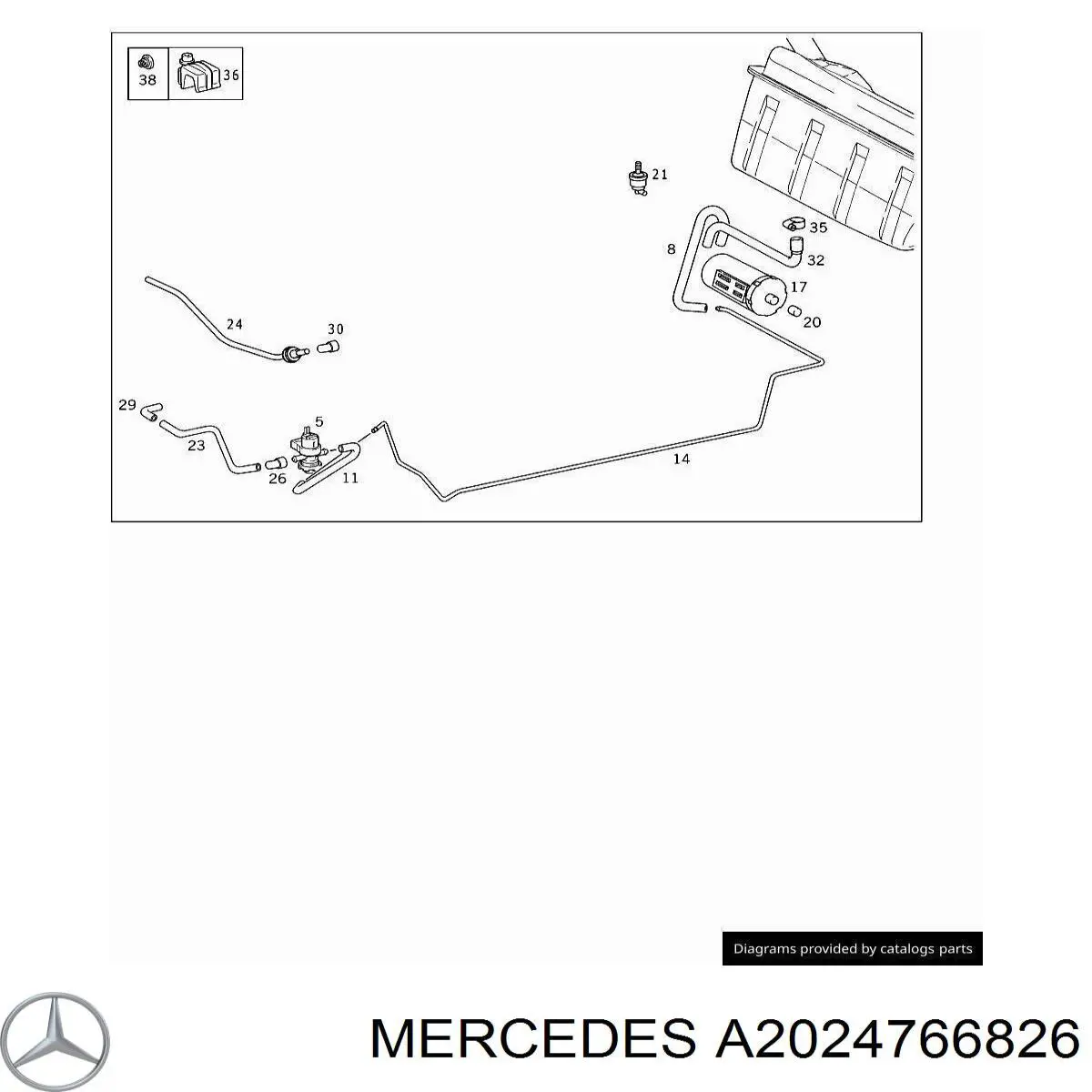  Mercedes A2024766826 precio, desde 23,00 EUR
