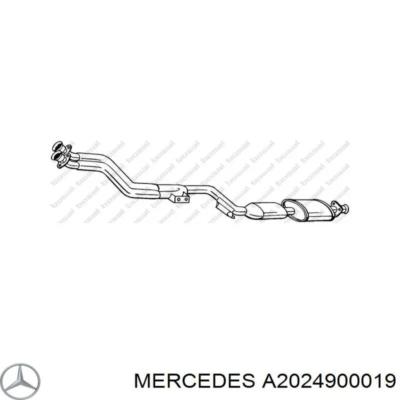 A2024900019 Mercedes tubo de admisión del silenciador de escape delantero