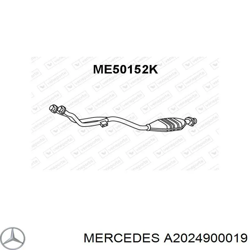 Comprar A2024900019 Mercedes Tubo de admisión del silenciador de escape delantero