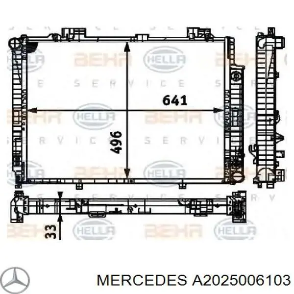 Comprar A2025006103 Mercedes Radiador de auto