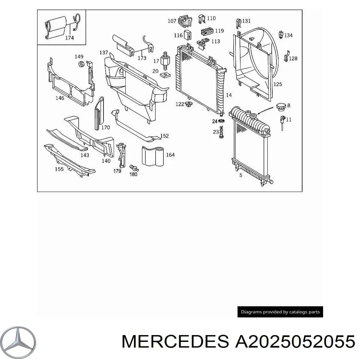 A2025052055 Mercedes bastidor radiador