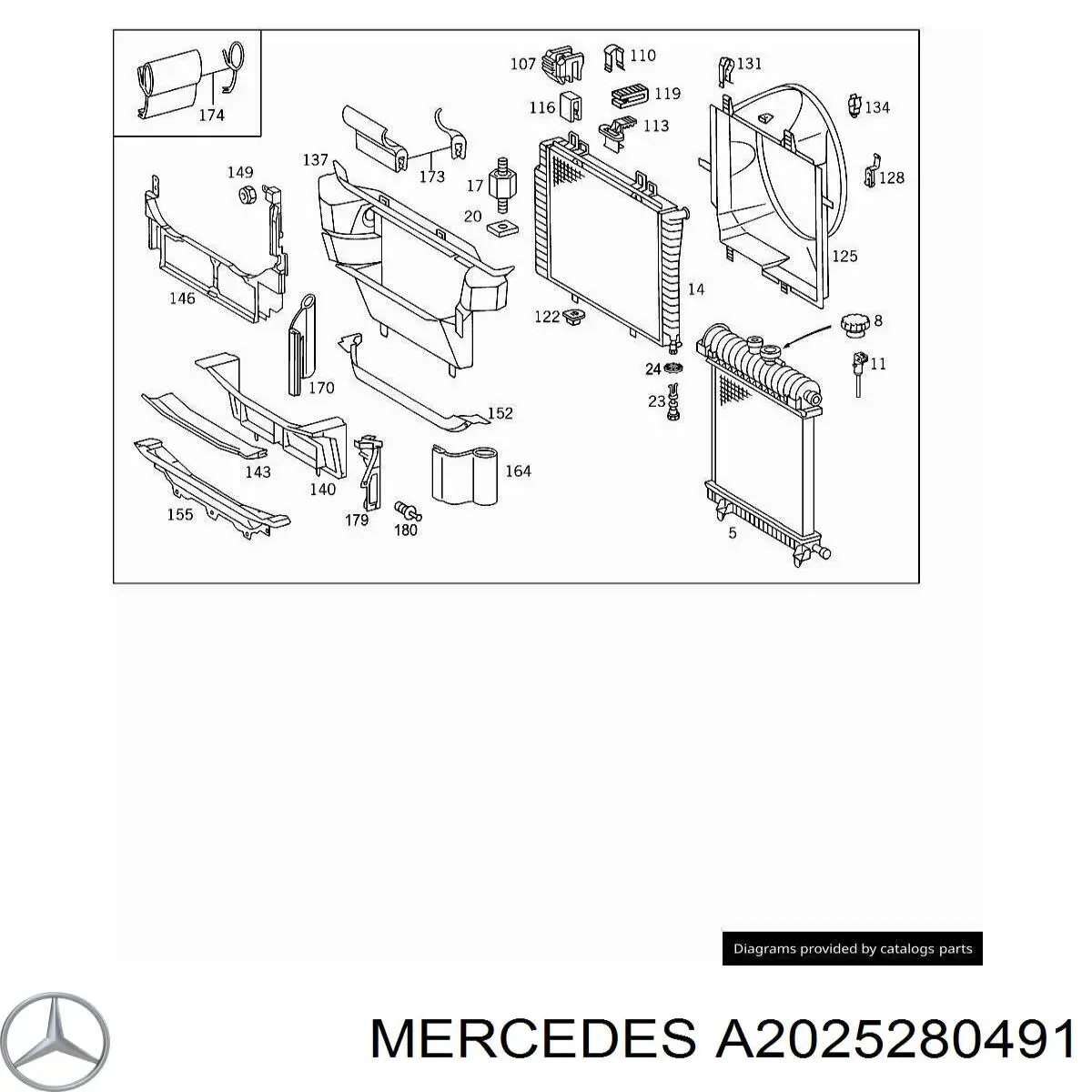  Mercedes A2025280491 precio, desde 103,49 EUR