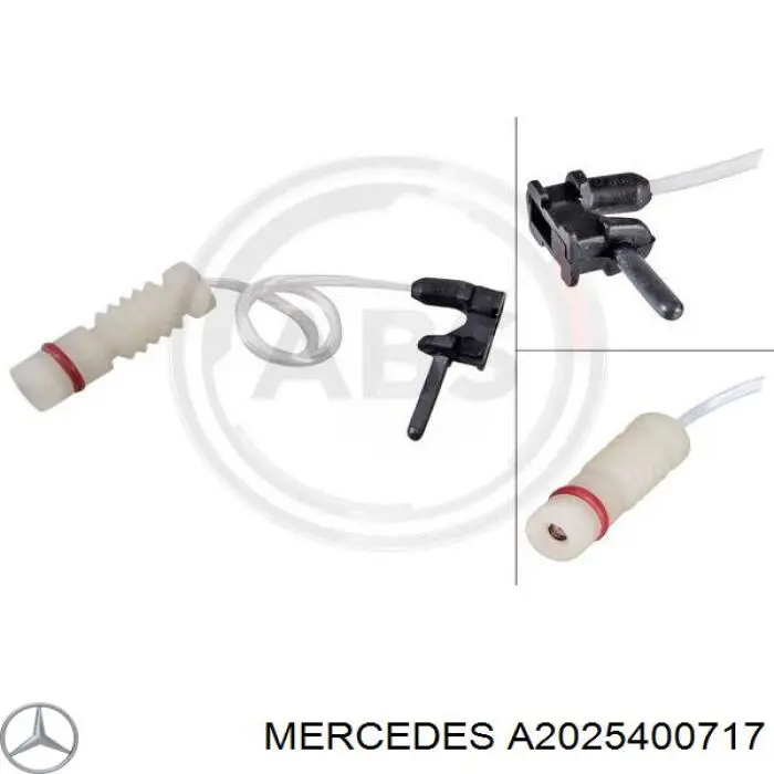 A2025400717 Mercedes contacto de aviso, desgaste de los frenos, trasero