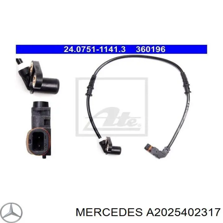 A2025402317 Mercedes sensor abs delantero izquierdo