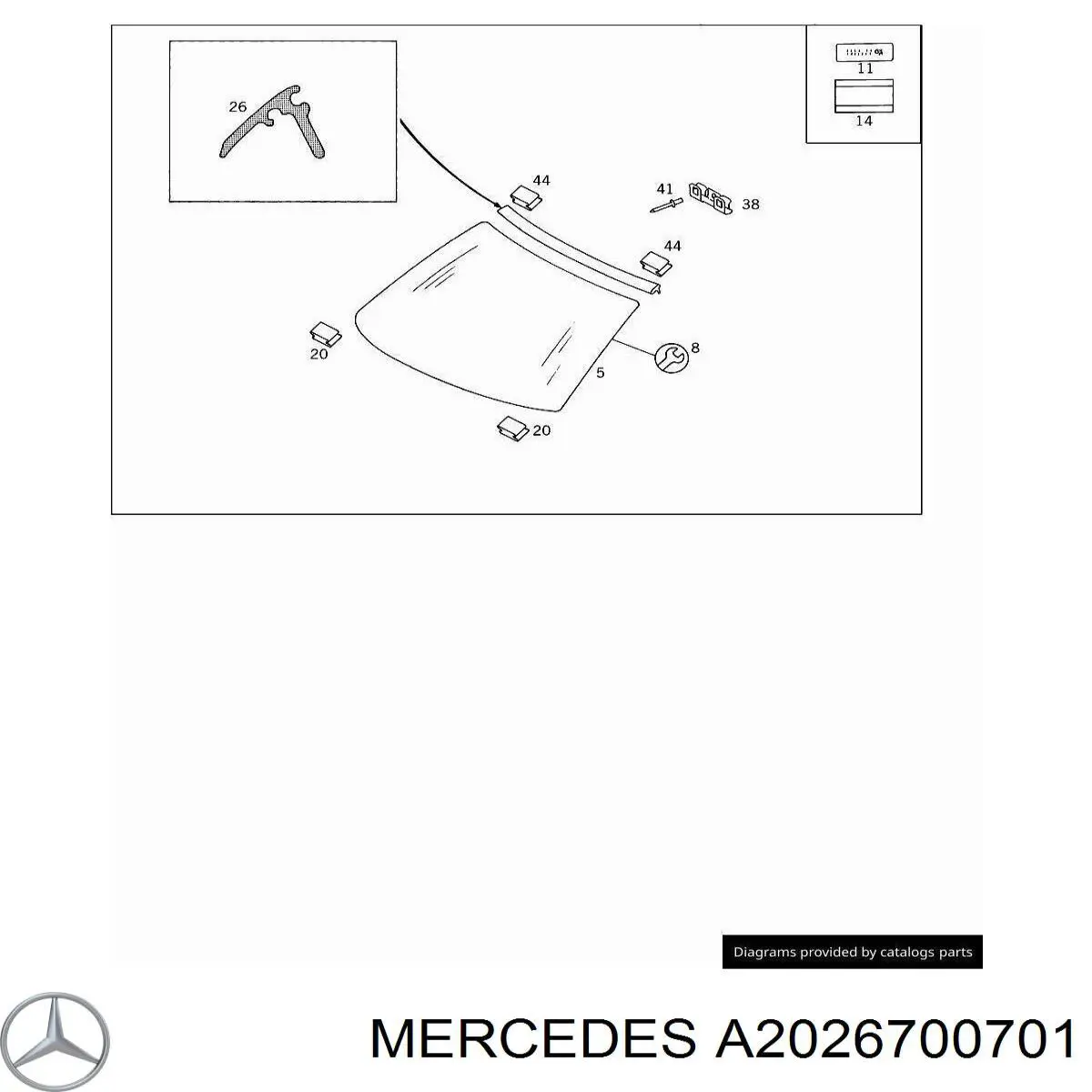 2026700701 Mercedes parabrisas