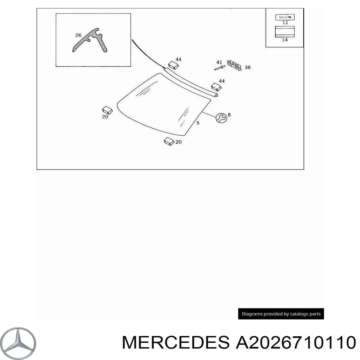 A2026710110 Mercedes Parabrisas delantero 