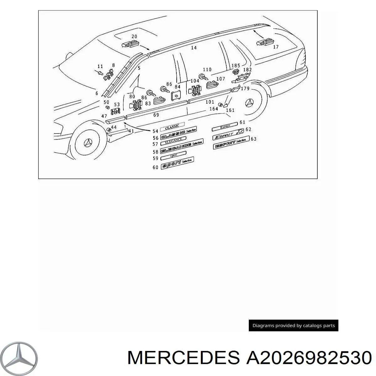 A2026982530 Mercedes grapa