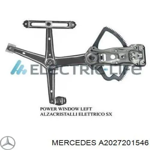 Mecanismo elevalunas delantero izquierdo Mercedes A2027201546 precio, desde 62,44 EUR