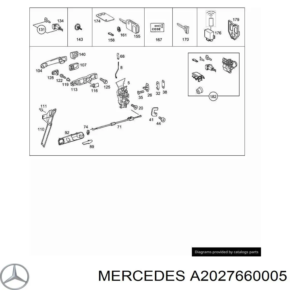  Mercedes A2027660005 precio, desde 19,96 EUR